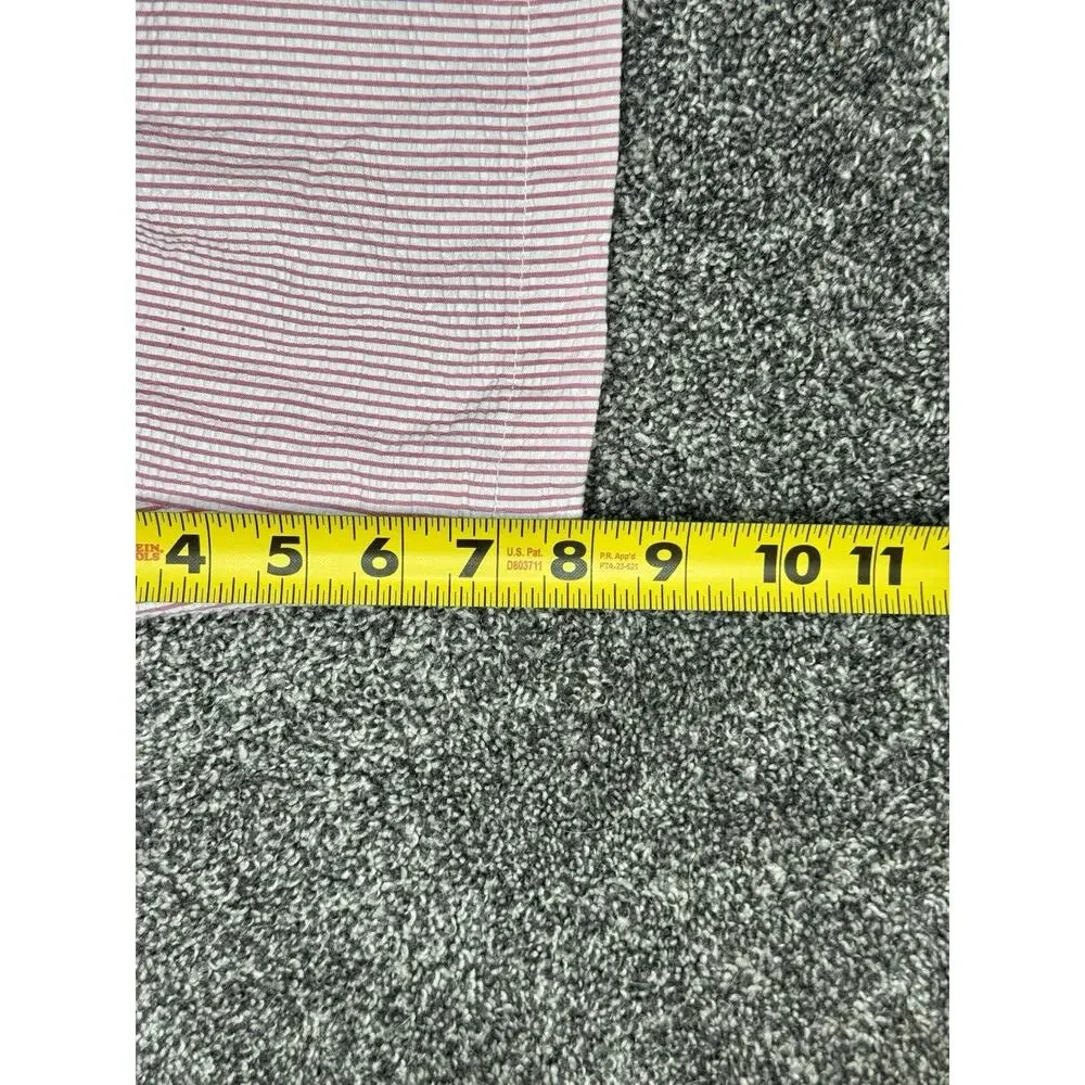 Peter Millar Mens Seersucker Shorts Pleated Pink White striped Golf Prep Sz 38